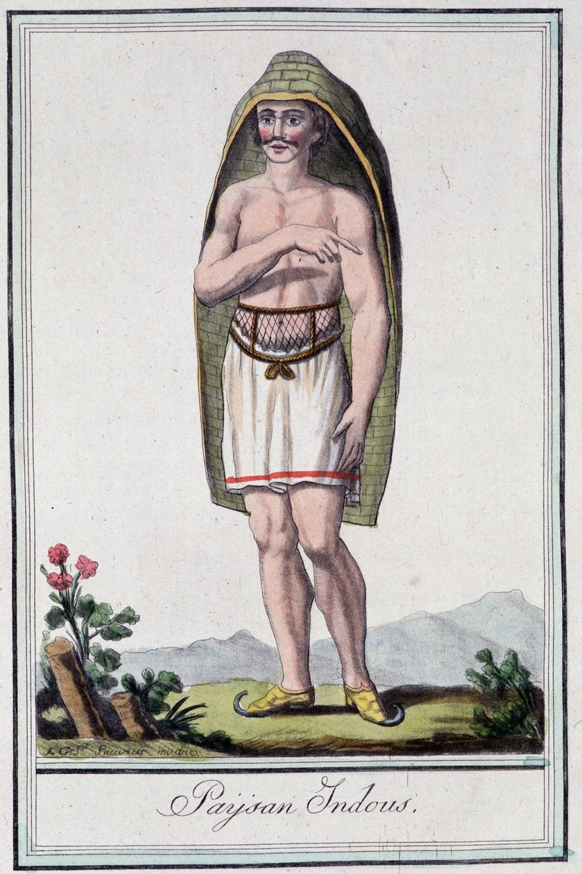 فلاح إندوس (الهند) - في "" Encyclopedie des voyages "بقلم Grasset St Sauveur ، ed. 1796 بواسطة جاك غراسيت دي سانت سوفير