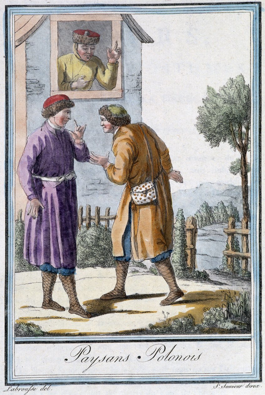 الفلاحون البولنديون - في "" موسوعة الرحلات "" بقلم Grasset St Sauveur ، محرر. 1796 بواسطة جاك غراسيت دي سانت سوفير