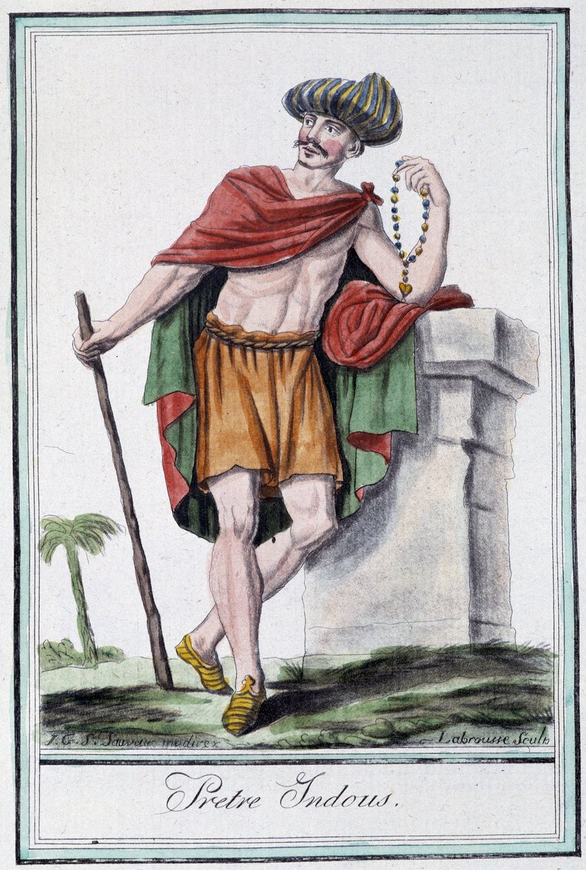 كاهن هندوسي (هندوسي) - في "" موسوعة الأسفار "بقلم Grasset Saint Sauveur ، محرر. باريس 1796 بواسطة جاك غراسيت دي سانت سوفير