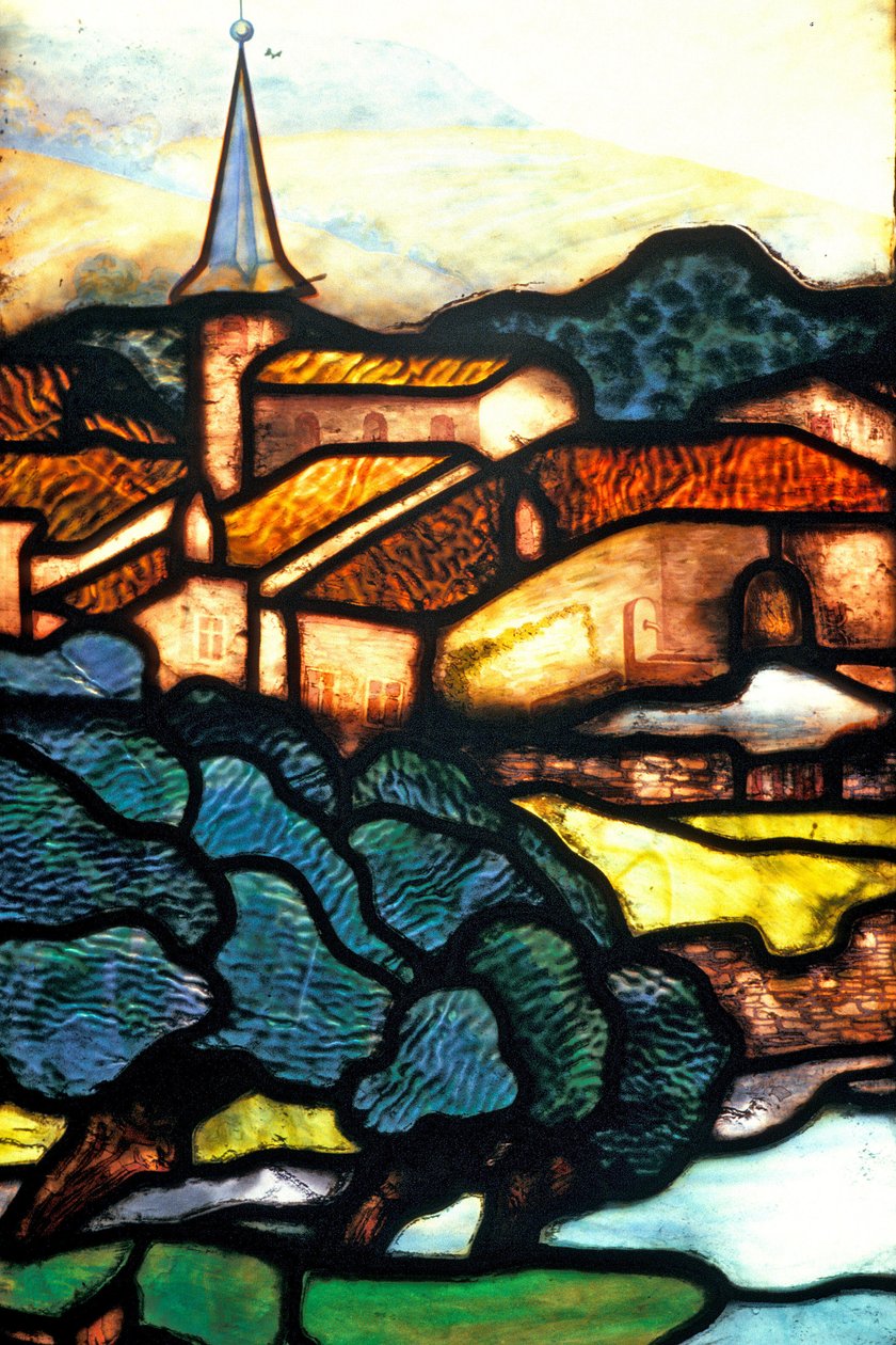 نانسي (القسم 54) ، الفن الحديث ، غرفة التجارة والصناعة ، زجاج ملون لجاك غروبر (1870-1936) بواسطة جاك جروبر
