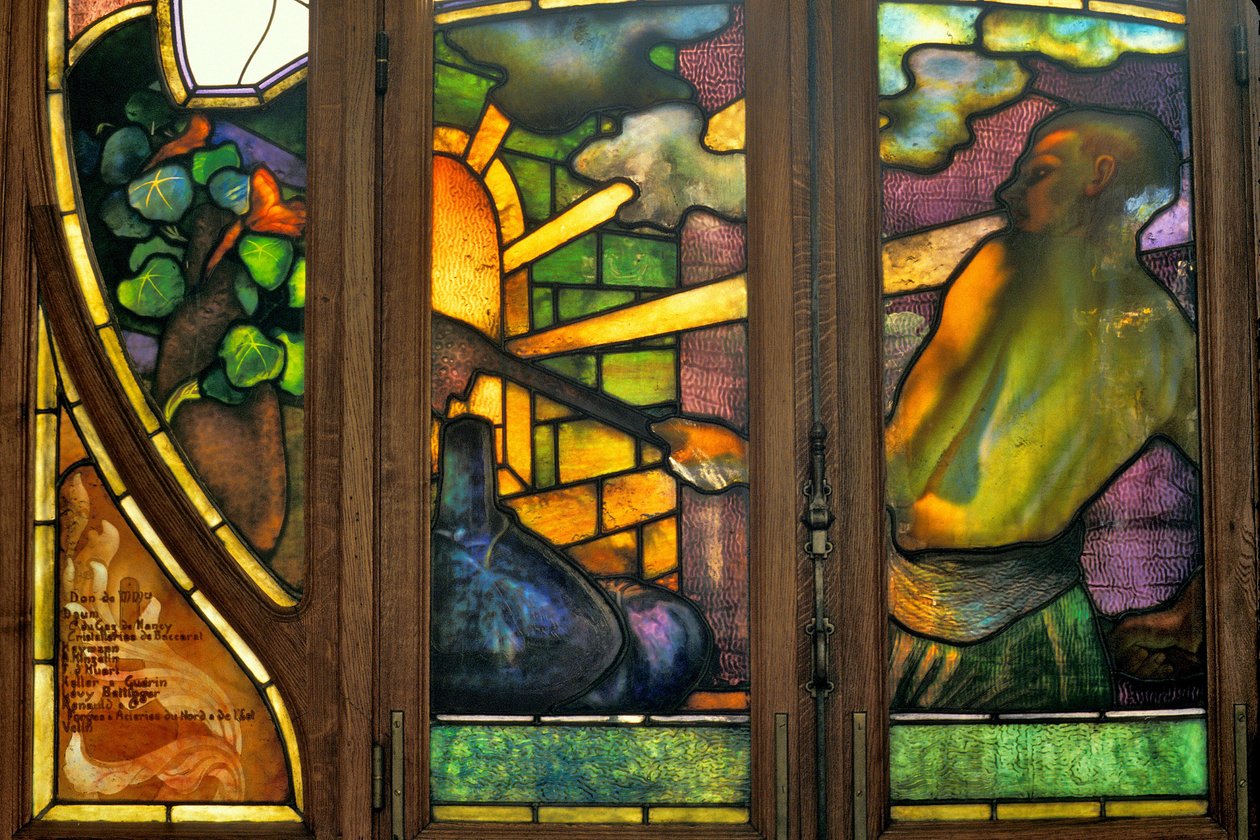 نانسي (القسم 54) ، الفن الحديث ، غرفة التجارة والبورصة ، زجاج ملون لجاك غروبر (1870-1936) بواسطة جاك جروبر