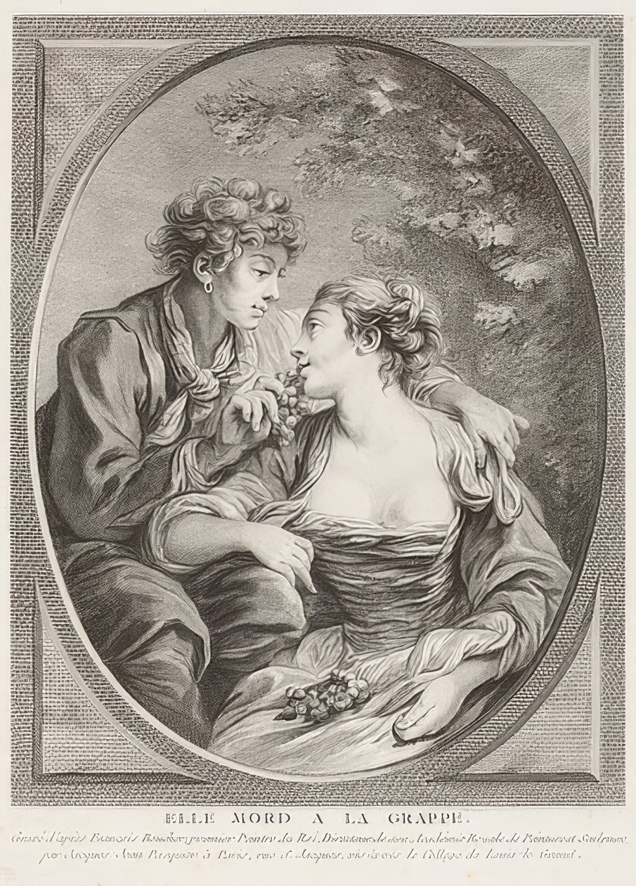 Elle mord à la grappe (ماتت من العنب). 1768 بواسطة جاك جان باسكوييه