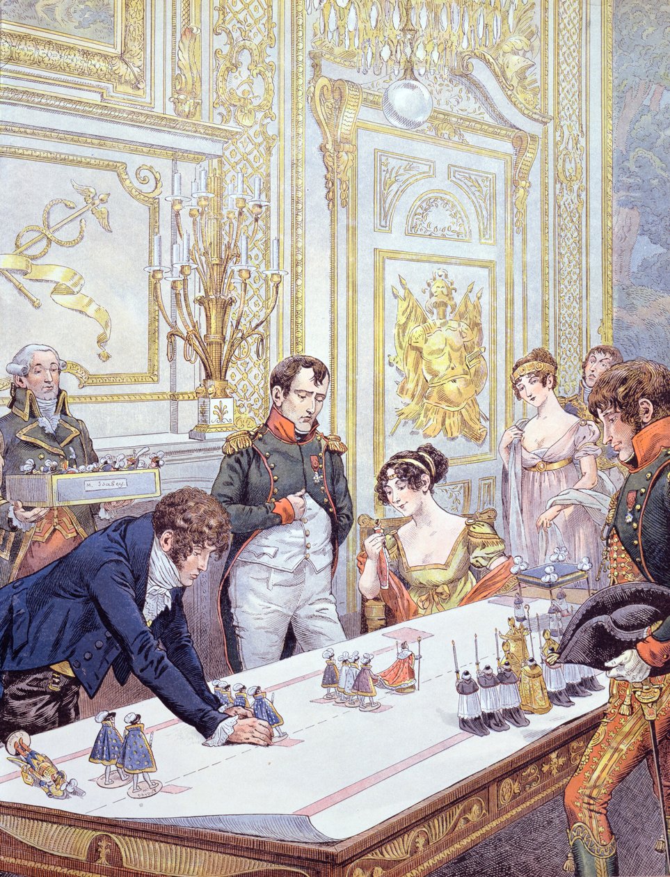 نابليون (1769-1821) وزوجته جوزفين (1763-1814) إعداد التتويج ، رسم توضيحي من "بونابرت" بقلم جي مونتورجويل ، 1910 بواسطة جاك ماري جاستون أونفراي دي بريفيل (الوظيفة)