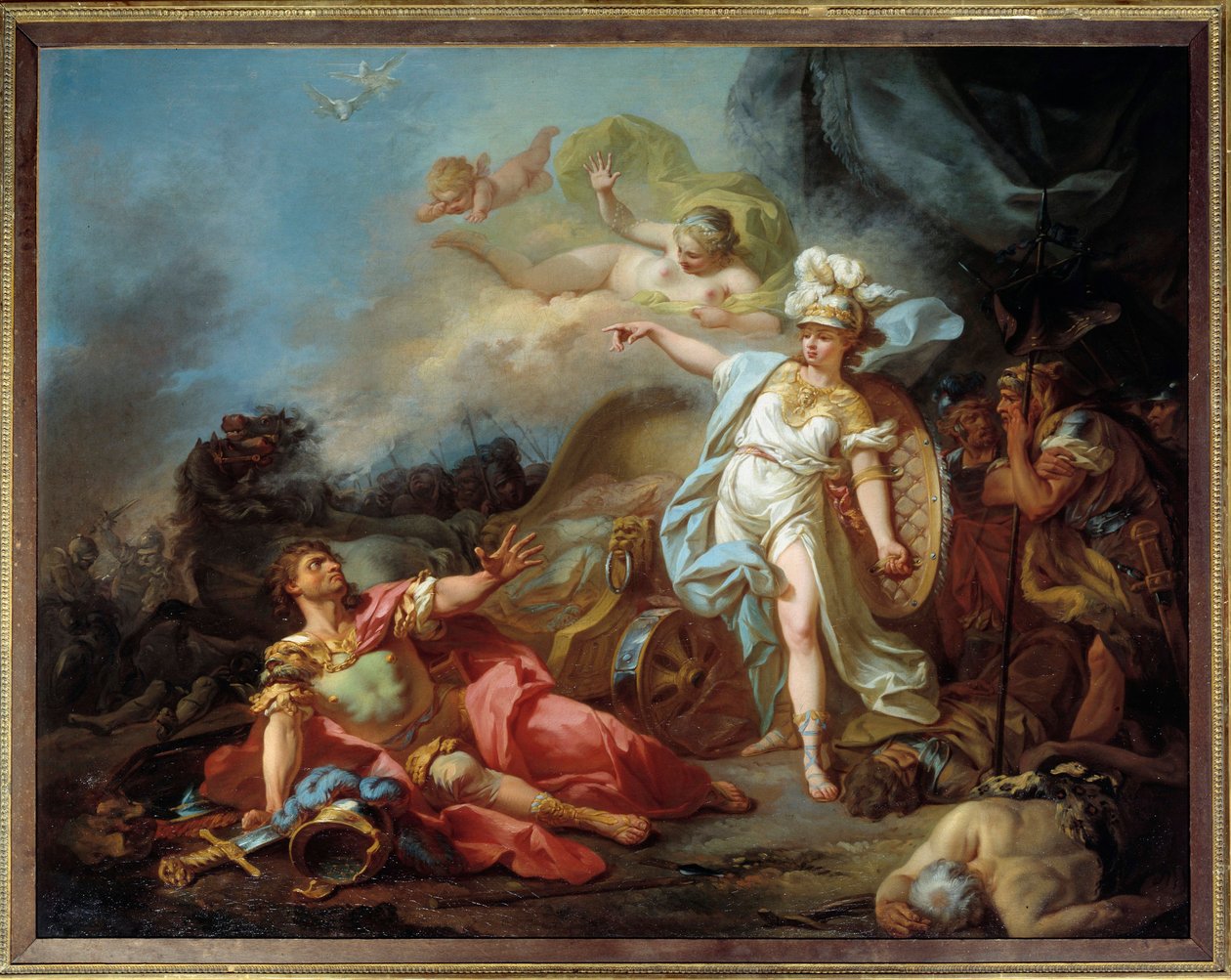 معركة مينيرف ضد المريخ لوحة لجاك لويس ديفيد (1748-1825) صن. 1،4x1،8 م بواسطة جاك لويس ديفيد