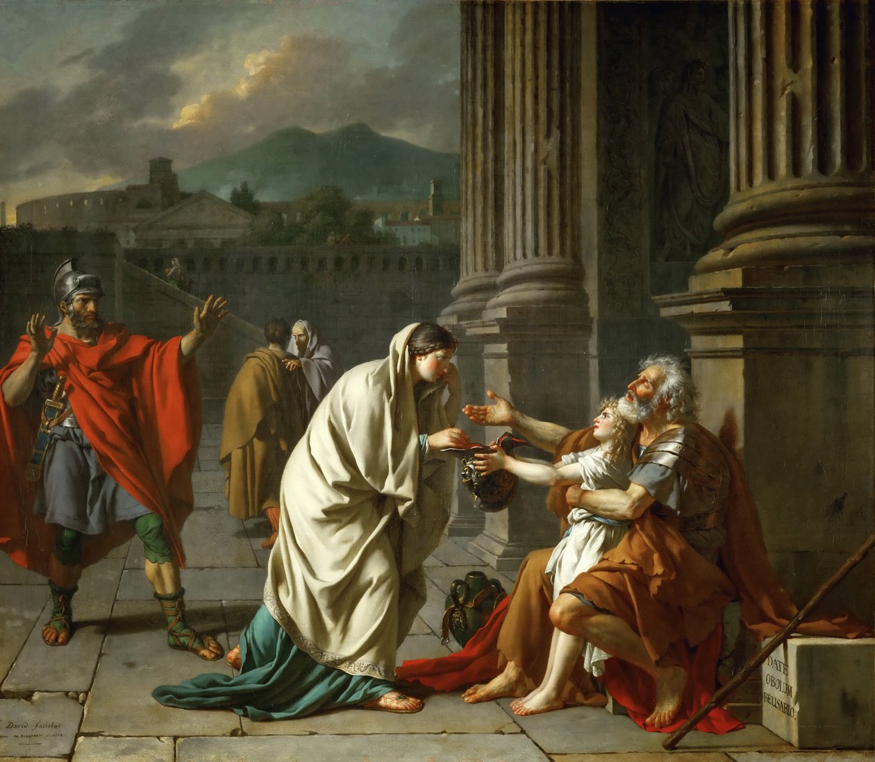 Belisarius التسول من أجل الصدقات بواسطة جاك لويس ديفيد
