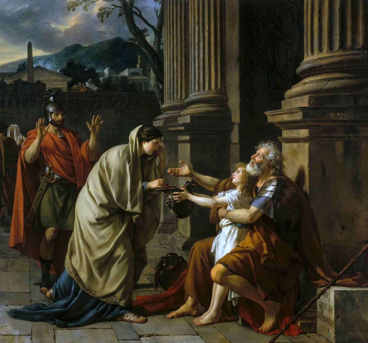Belisarius تسول الصدقات ، 1781. بواسطة جاك لويس ديفيد