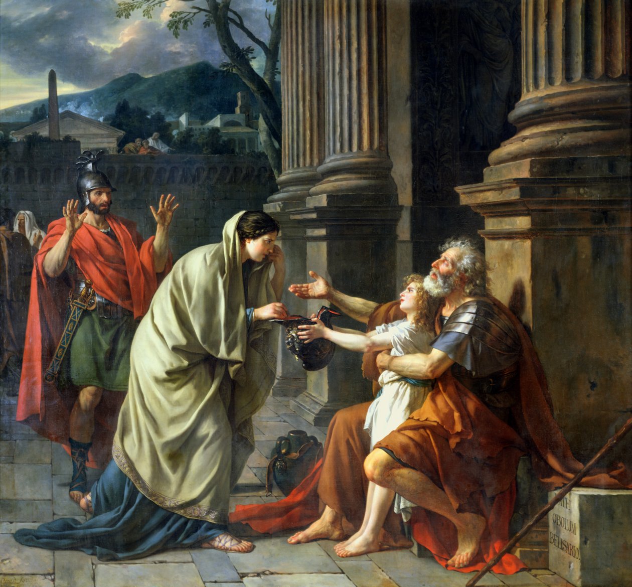 Belisarius التسول للصدقات ، 1781 بواسطة جاك لويس ديفيد