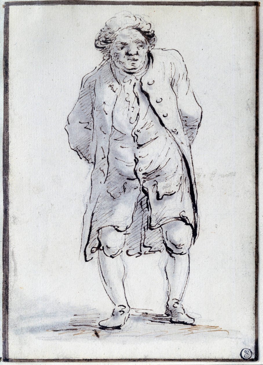 Cartoon of Honore Gabriel (Honore-Gabriel) Riqueti, Count of Mirabeau (1749-1791) the Ain. Drawing by Jacques Louis David (1748-1825) 18th century. Dim. 0,17x0,12 m. Paris, Louvre Museum بواسطة جاك لويس ديفيد