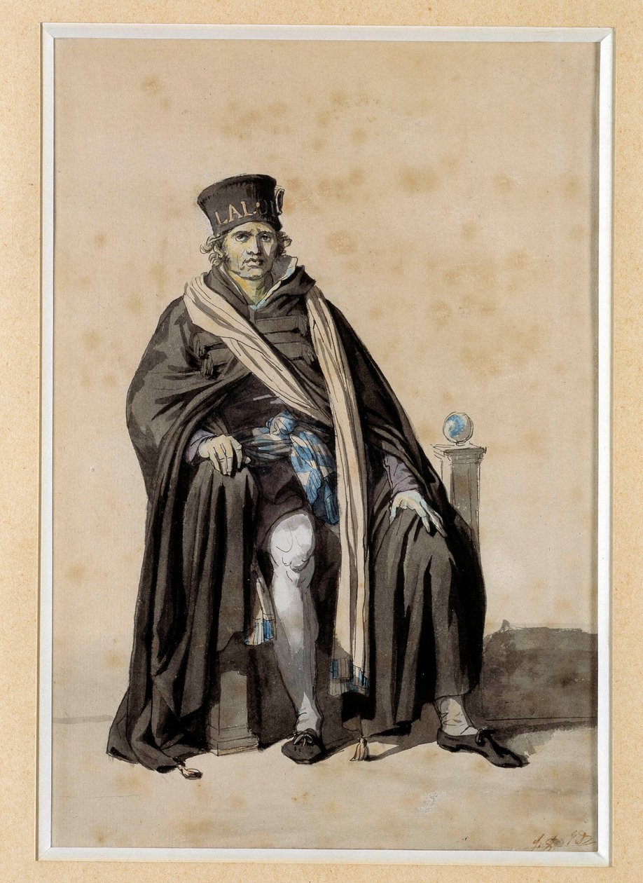 الاتفاقية: مشروع الأزياء المدنية 1793 "" عادة القاضي "" رسم لجاك لويس ديفيد (1748-1825) صن. 0.3x0.2 م فرساي ، متحف القصر بواسطة جاك لويس ديفيد