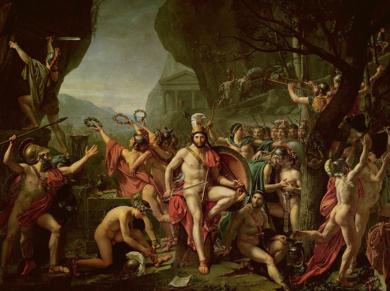 ليونيداس في Thermopylae ، 480 قبل الميلاد بواسطة جاك لويس ديفيد