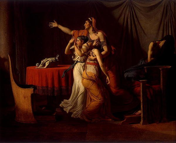 الرواد الذين يتحملون بروتوس أجساد أبنائه ، 1789 بواسطة جاك لويس ديفيد