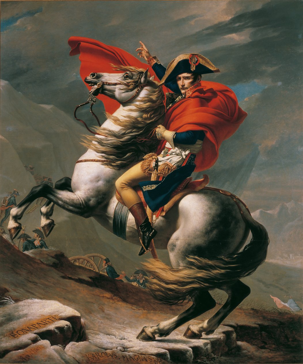نابليون في Great St. Bernhard بواسطة جاك لويس ديفيد