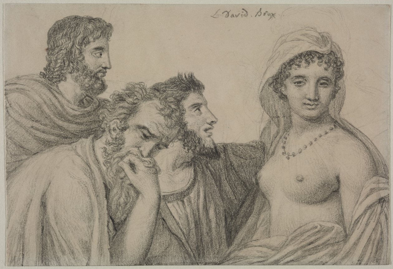 فريني أمام القضاة ، ج. 1816-1820. بواسطة جاك لويس ديفيد