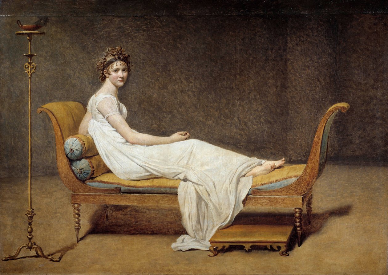 صورة مدام ريكامير (1777-1849) ، جين فرانسواز ديت جولييت - رسم لجاك لويس ديفيد (1748-1825) بواسطة جاك لويس ديفيد