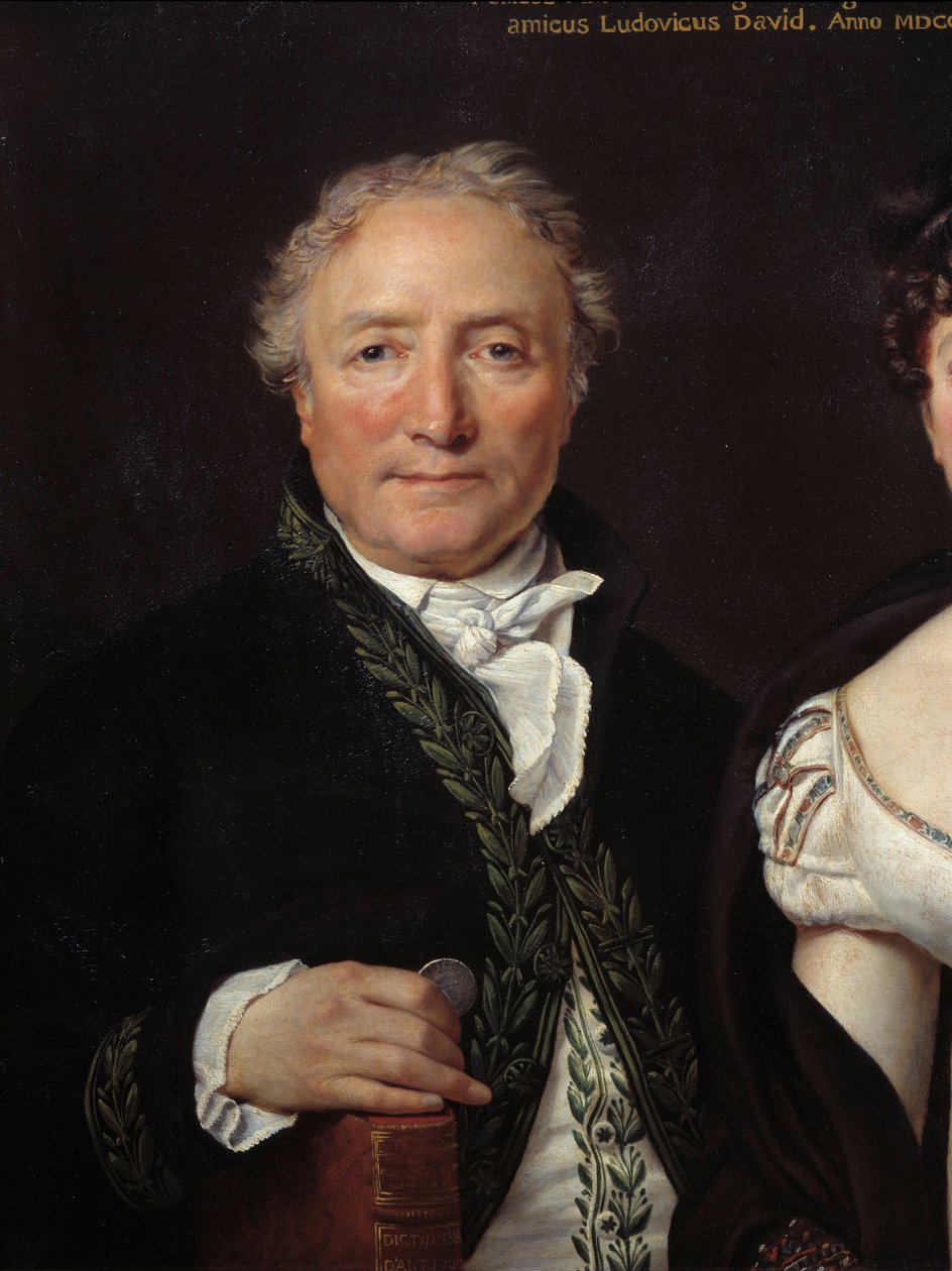 صورة السيد مونجيز (1747-1835) ، عالم الآثار التفاصيل. لوحة جاك لويس ديفيد (1748-1825) القرن التاسع عشر بواسطة جاك لويس ديفيد