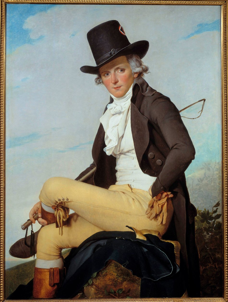 صورة بيير سيريزيات (1757-1847) الأخ الوسيم للفنان لوحة جاك لويس ديفيد (1748-1825) 1795 ، زيت على خشب ، قاتم. 1،29x0،95 م - صورة شخصية لبيير سيريزيات (1757-1847) ، صهر الفنان. اللوحة لجاك لويس ديفيد ( بواسطة جاك لويس ديفيد