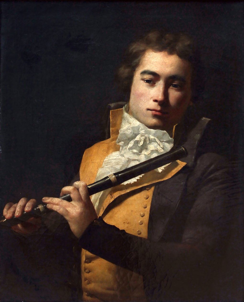 صورة للمؤلف وعازف الفلوت فرانسوا ديفين 1759-1803 ، حوالي 1792. بواسطة جاك لويس ديفيد