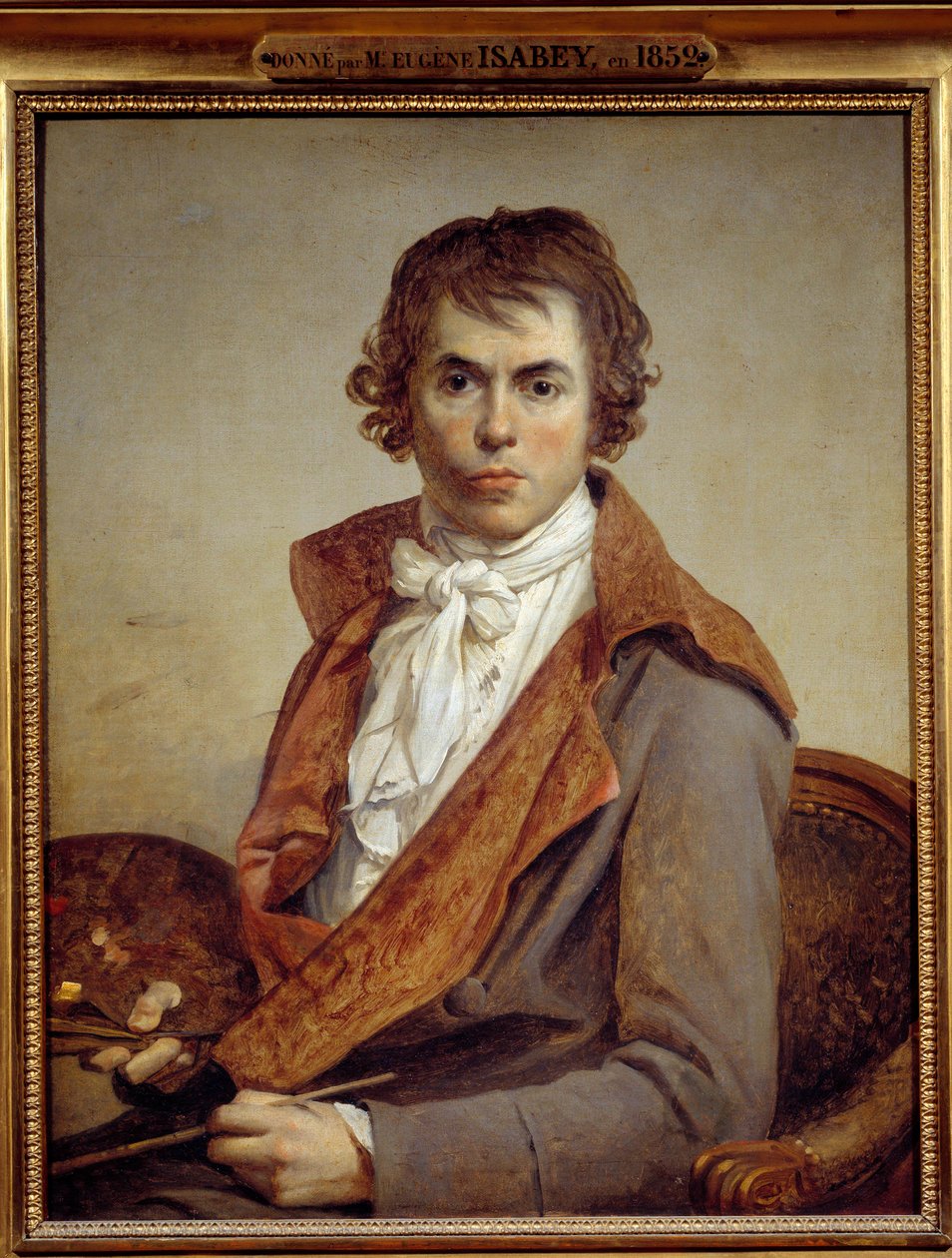لوحة بورتريه ذاتية لجاك لويس ديفيد (1748-1825) القرن التاسع عشر. 0،81 × 0،64 م - صورة ذاتية لجاك لويس ديفيد (1748-1825) بواسطة جاك لويس ديفيد