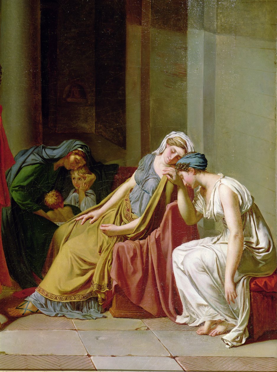 يمين الحوراتي تفاصيل مجموعة من النساء إلى اليمين ، ج 1783 زيت على قماش بواسطة جاك لويس ديفيد
