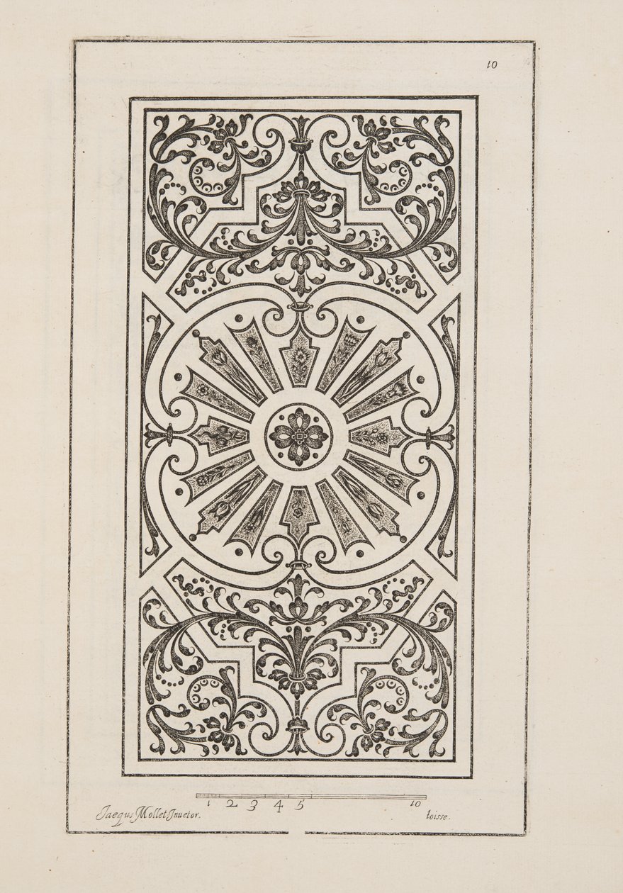 تصميم لـ Parterre ، من Theatre des Plans et Jardinages ، حانة. 1652 (نقش) بواسطة جاك موليه