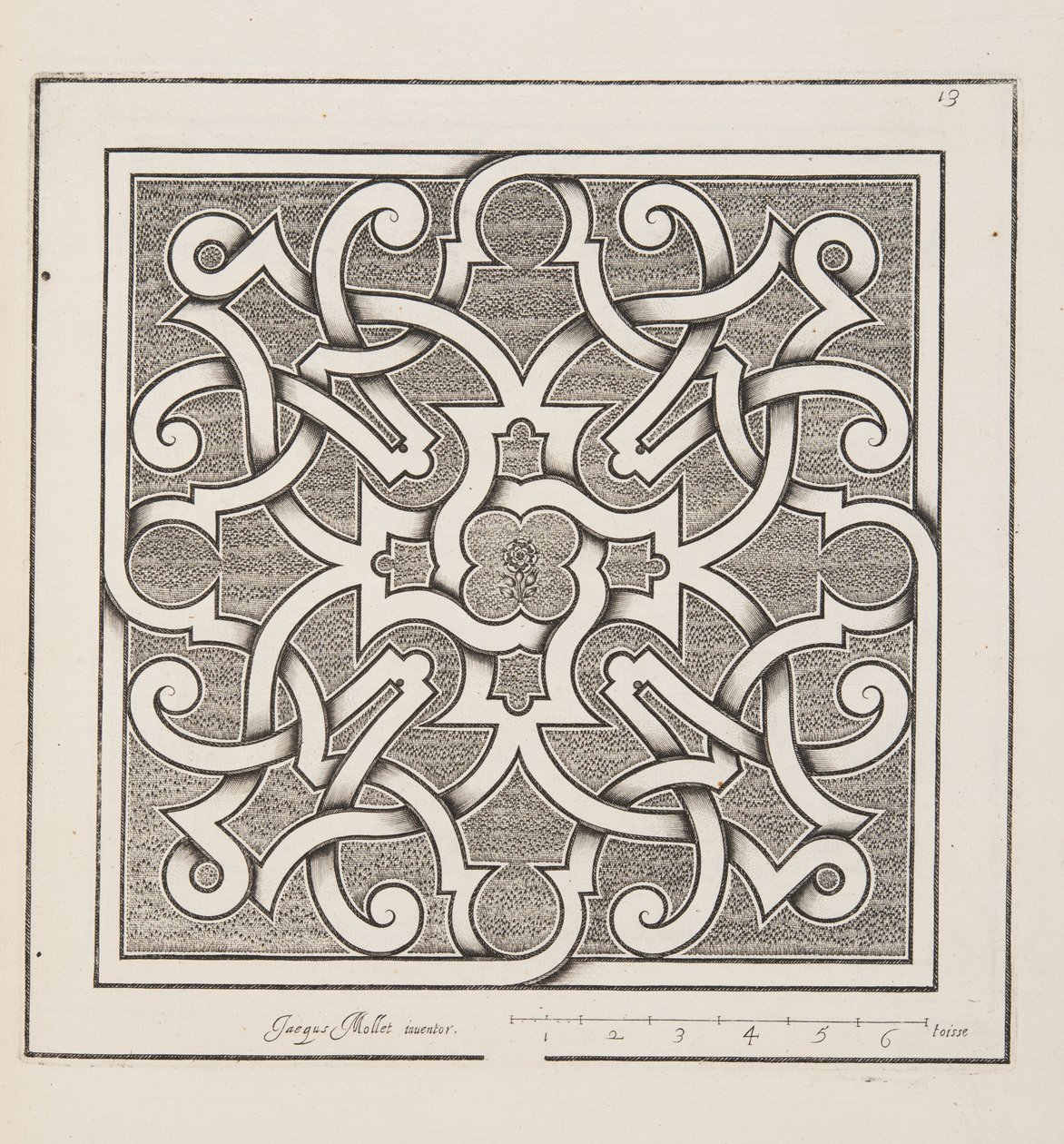 تصميم Parterre ، من مسرح des Plans et Jardinages ، حانة .1652 بواسطة جاك موليه