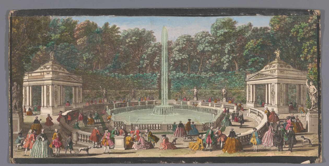 منظر لـ Bosquet des Dômes في حديقة فرساي Les Domes (العنوان على الكائن) بواسطة جاك ريغو (ربما)