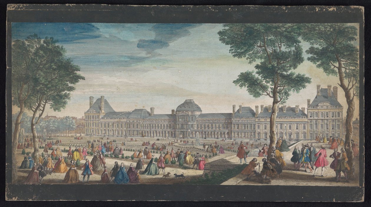 منظر لقصر التويلري في باريس من Jardin des Tuileries Les promenades du Palais Thuilleries (العنوان على الكائن) بواسطة جاك ريغو
