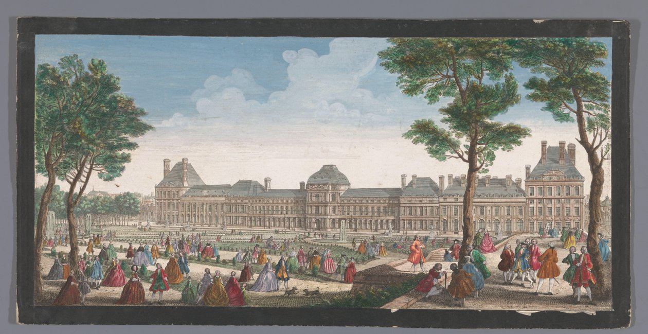 منظر لقصر التويلري في باريس من Jardin des Tuileries Les promenades du Palais Thuilleries (العنوان على الكائن) بواسطة جاك ريغو