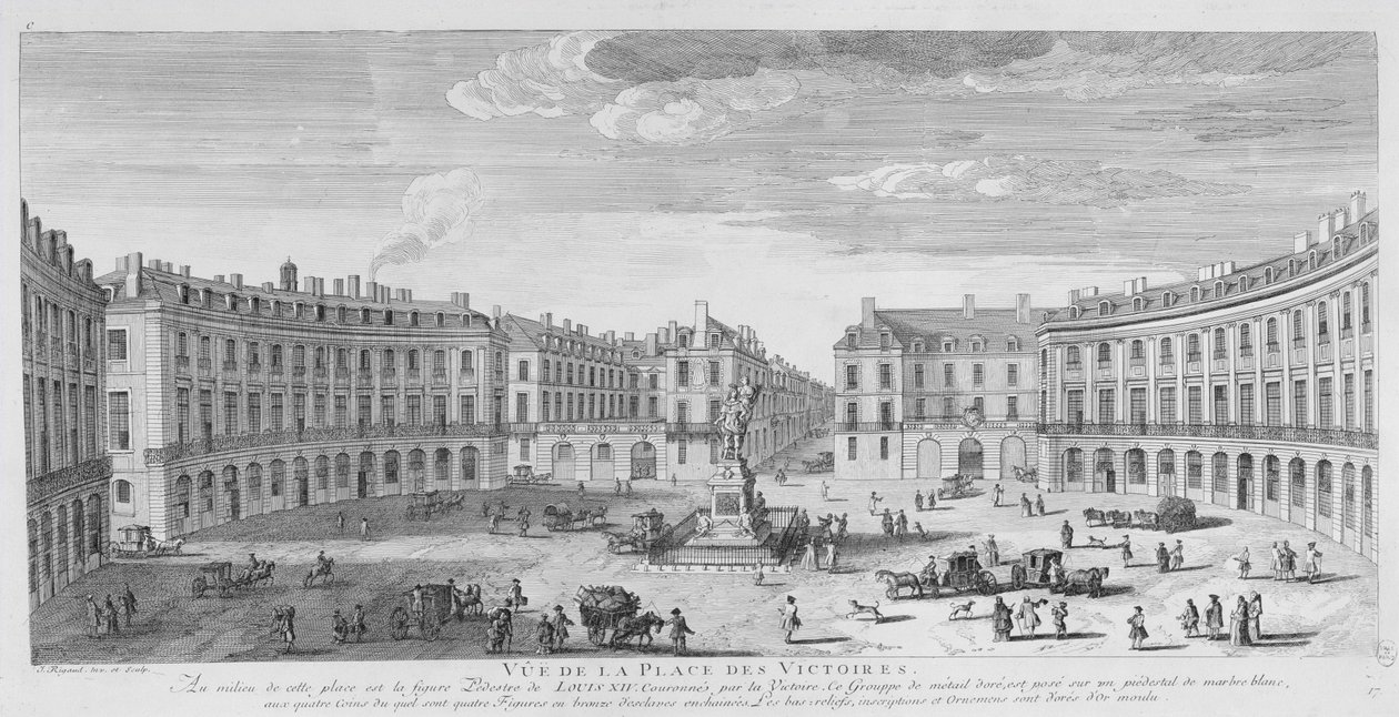 Place des Victoires، Paris (نقش) بواسطة جاك ريغو