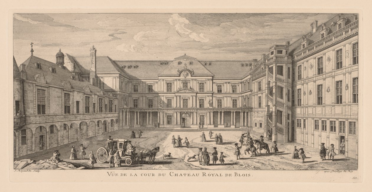 منظر لساحة Château de Blois بواسطة جاك ريغو