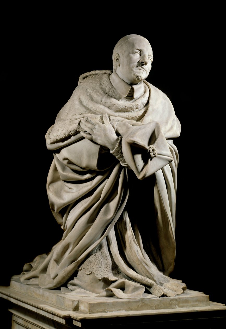 نصب تذكاري تكريمًا للكاردينال بيير دي بيرول (1575-1629) مؤسس مجمع Seculiere للخطابة. منحوتة من الرخام لجاك سارزين (1592-1660) وتشارلز ليستوكارد (القرن السابع عشر). الأحد 2،1 م باريس، متحف اللوفر بواسطة جاك سارازين
