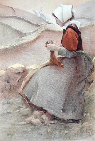 زهرة الأرض ، من L'Estampe Moderne ، نُشرت في باريس 1897-99 (لون ليثو) بواسطة جاك ويلي