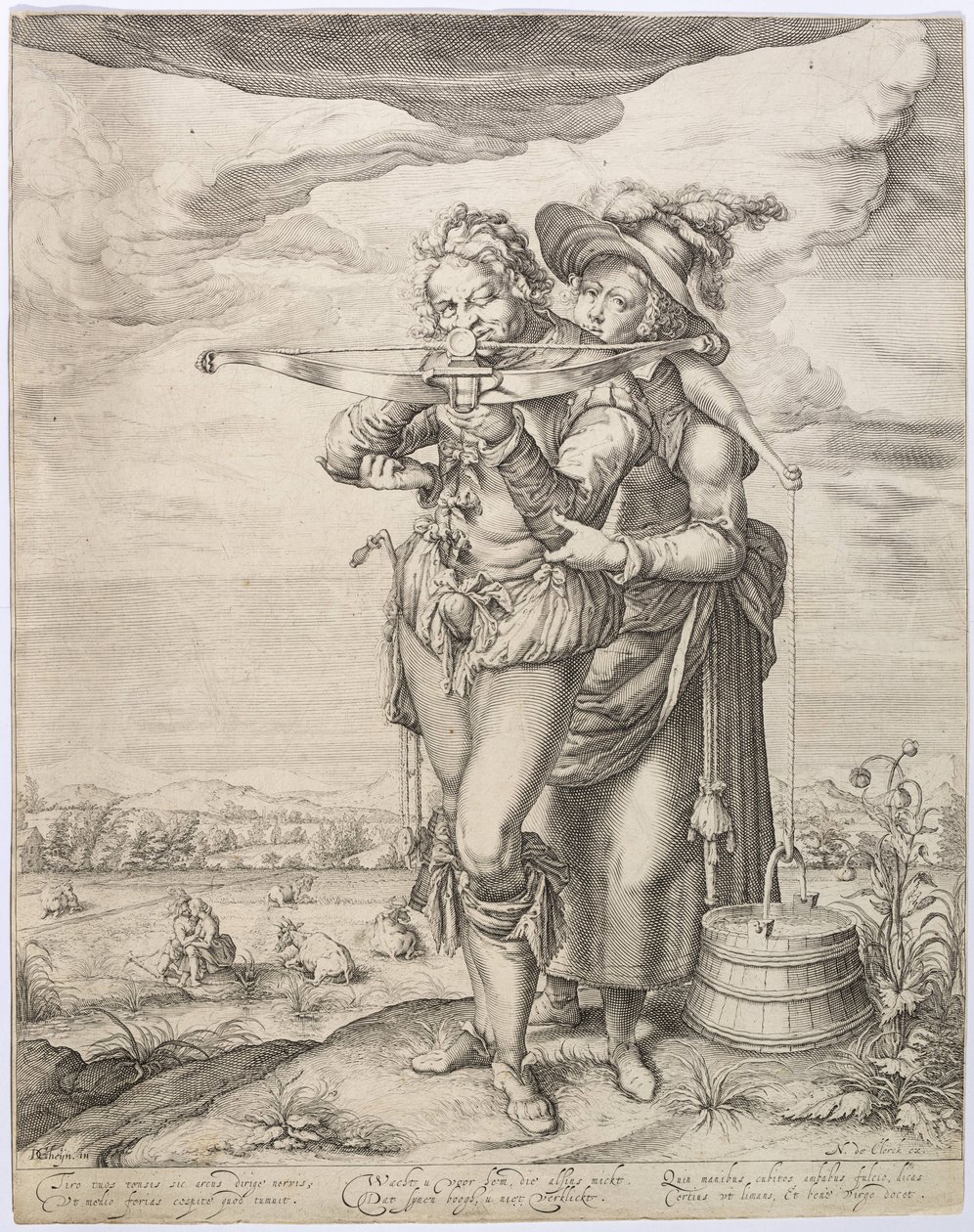 The Crossbowman و Milkmaid ، ج. 1610. بواسطة جاك دي جين الأصغر