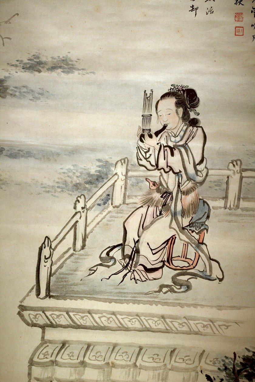 شخصية مرسومة ، موسيقي. حبر على ورق بقلم يي جايجوان (1783-1837) ، الفن الأساسي في القرن التاسع عشر. المتحف الوطني الكوري ، سيول (كوريا الجنوبية). بواسطة جايجوان يي