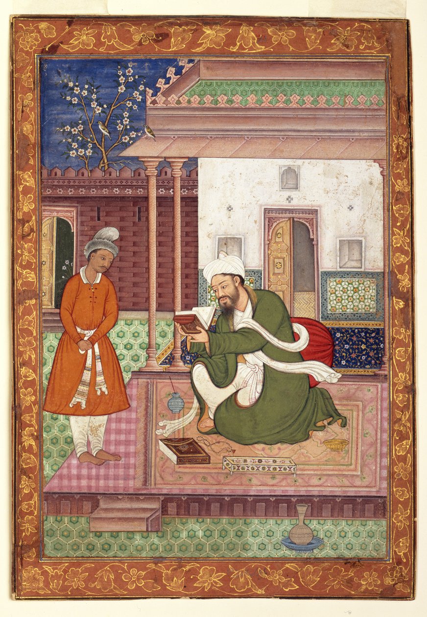 رجل متعلم مع تلميذه ، حوالي 1570 بواسطة Jagjivan