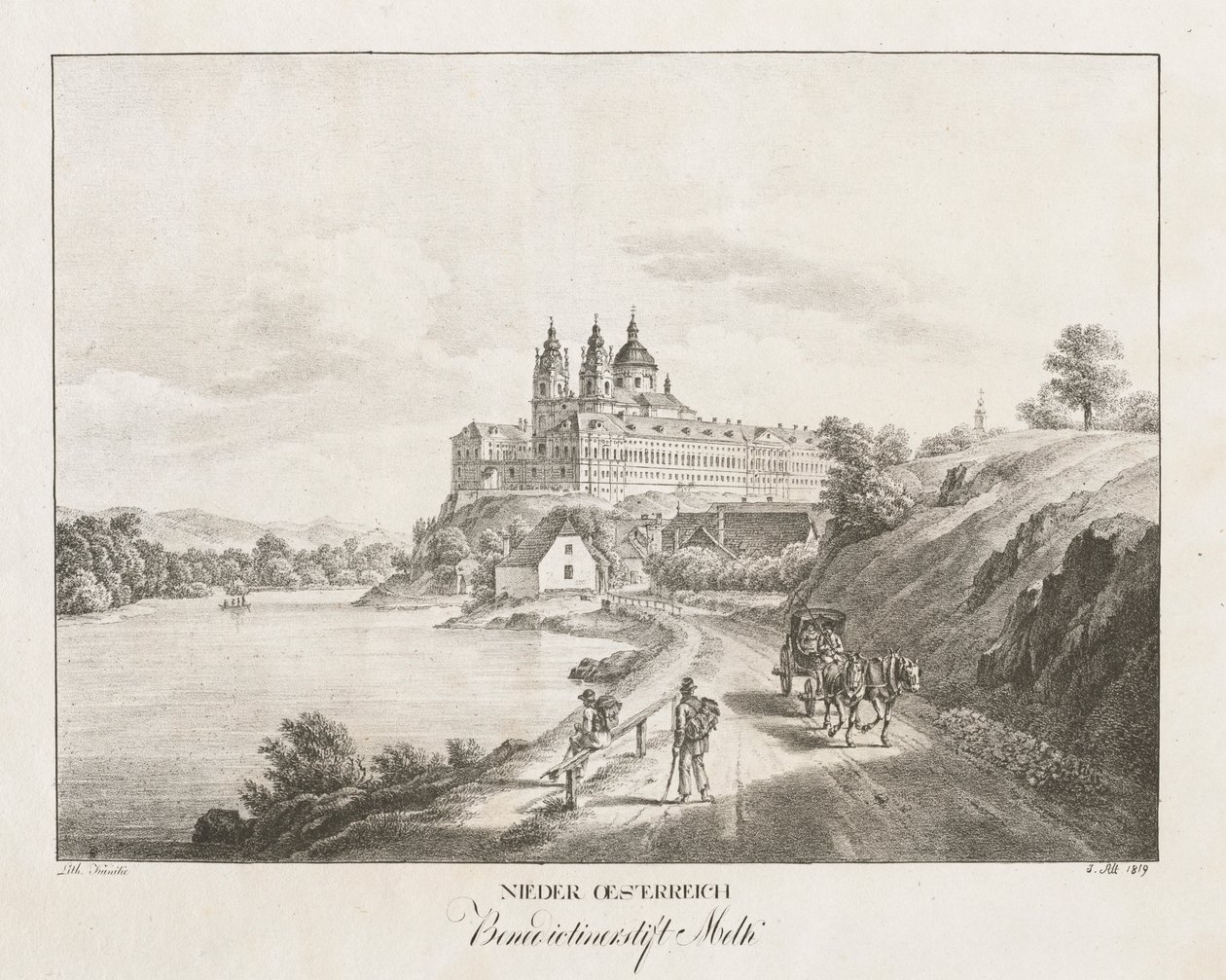 النمسا السفلى ، دير البينديكتين ملك ، 1819. بواسطة جاكوب ألت