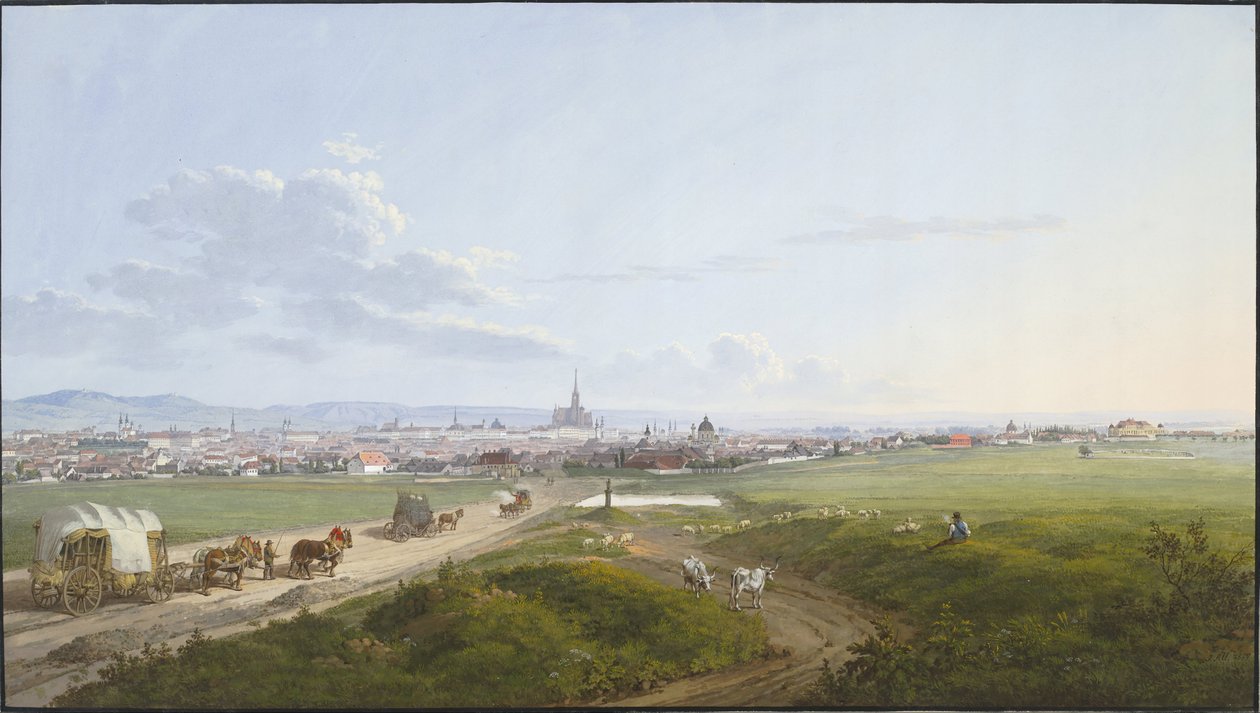 منظر لفيينا من سبينر على الصليب ، 1817 بواسطة جاكوب ألت