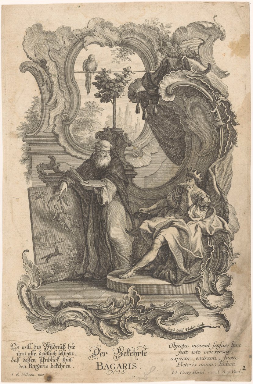 باجاريس المحول Der Bekehrte Bagaris (العنوان على الكائن) Apelles and Bagaris (عنوان المسلسل) بواسطة جاكوب جوتليب ثيلوت