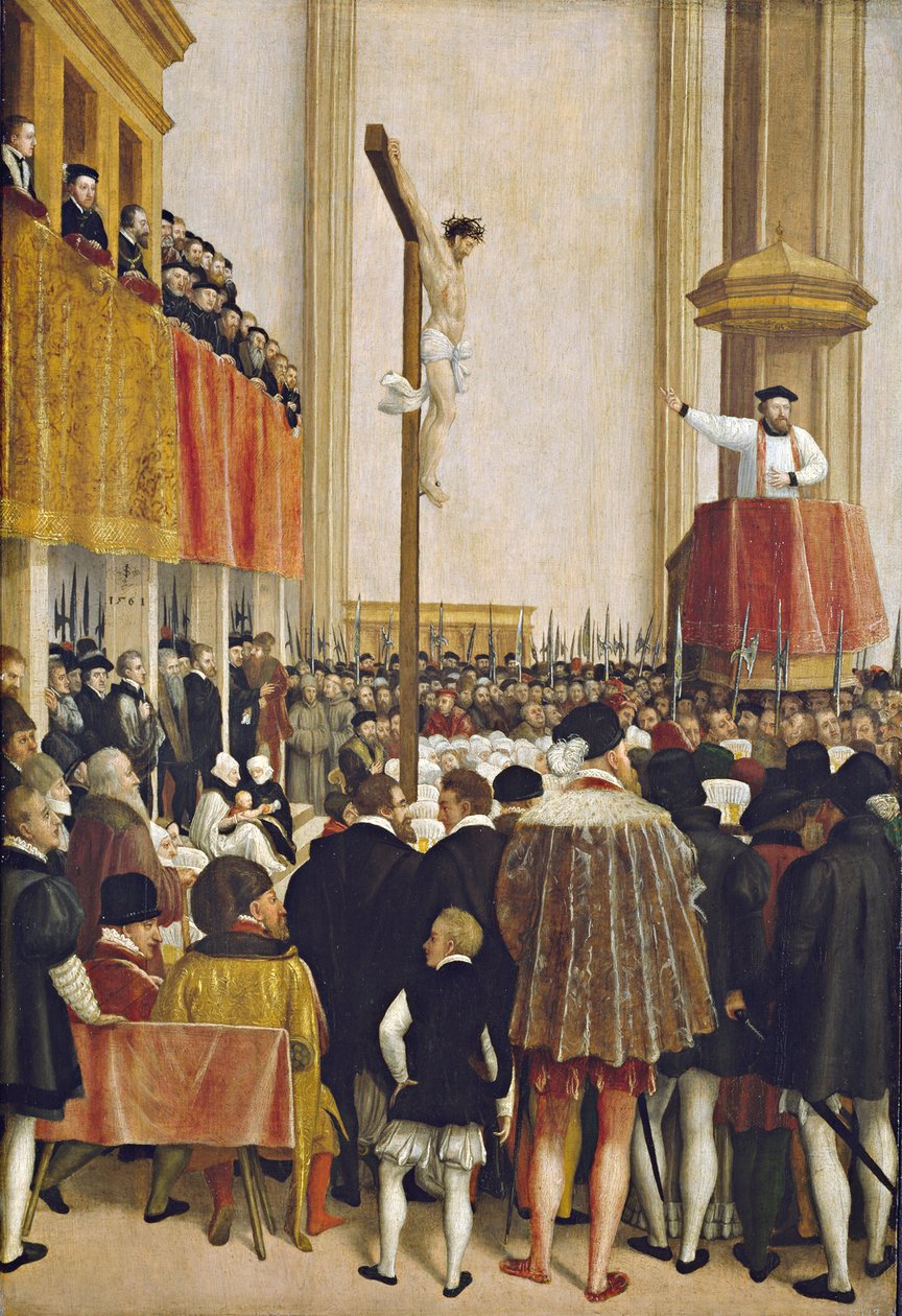 Le sermon du legat du pape Cornelio Musso dans l
