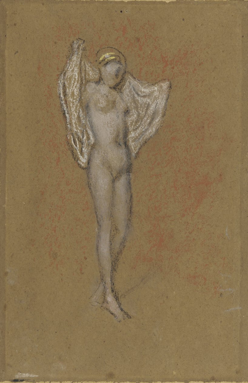 ملاحظة صفراء ، c.187174 (الطباشير والباستيل على ورق بني) بواسطة جيمس أبوت ماكنيل ويسلر