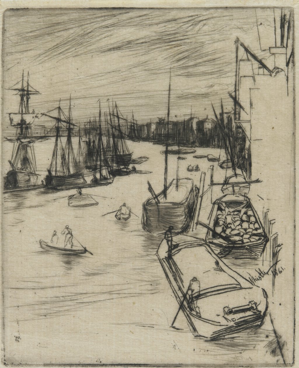Little Wapping ، 1861 (النقش على الورق) بواسطة جيمس أبوت ماكنيل ويسلر