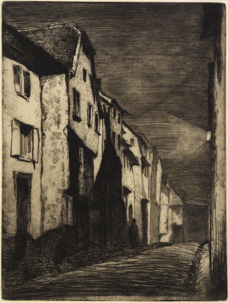 الشارع في Saverne من اثنا عشر Etchings من الطبيعة ، 1858 بواسطة جيمس أبوت ماكنيل ويسلر