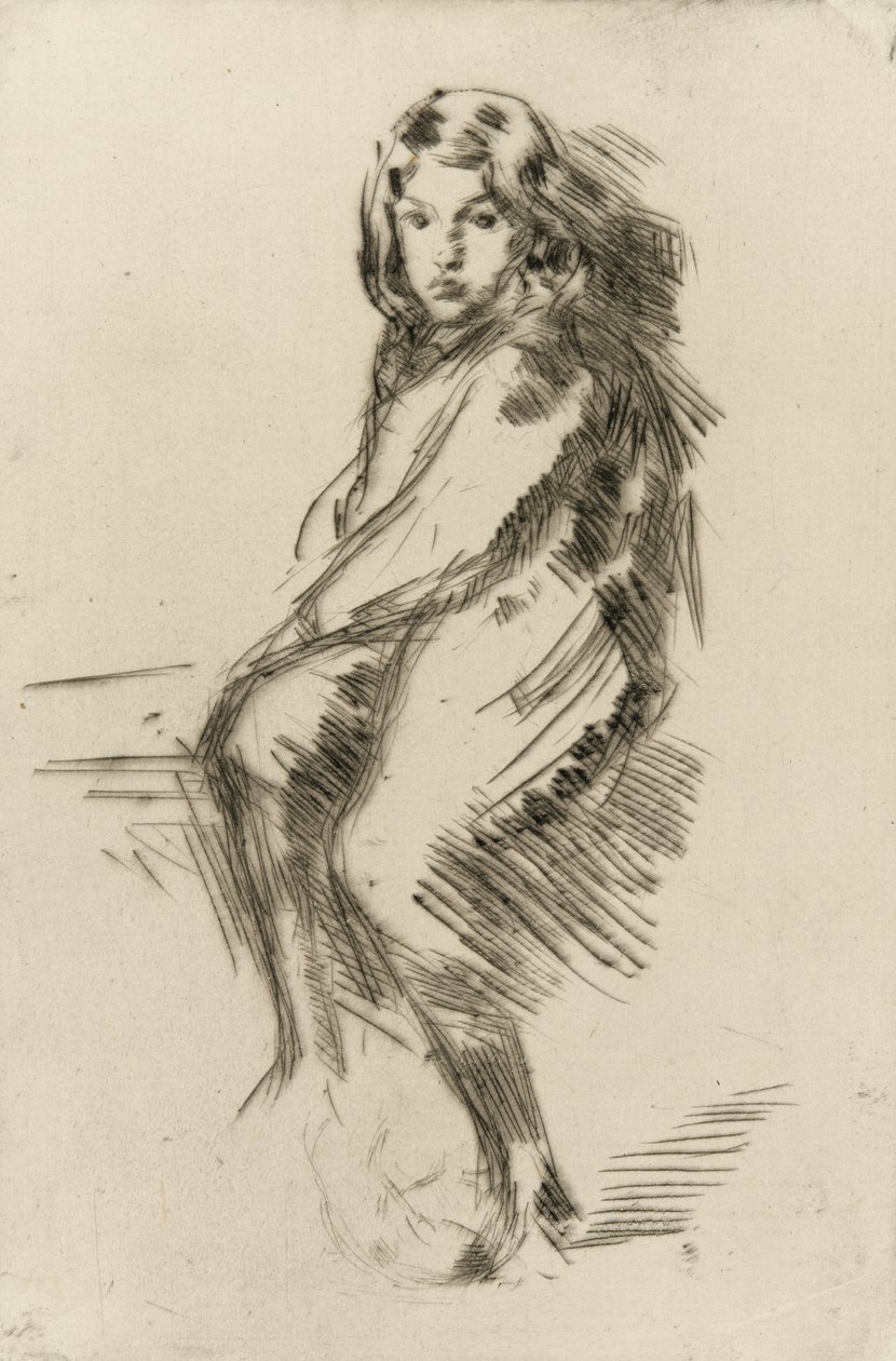 الولد ، c.1873-75 (نقطة جاف على الورق) بواسطة جيمس أبوت ماكنيل ويسلر