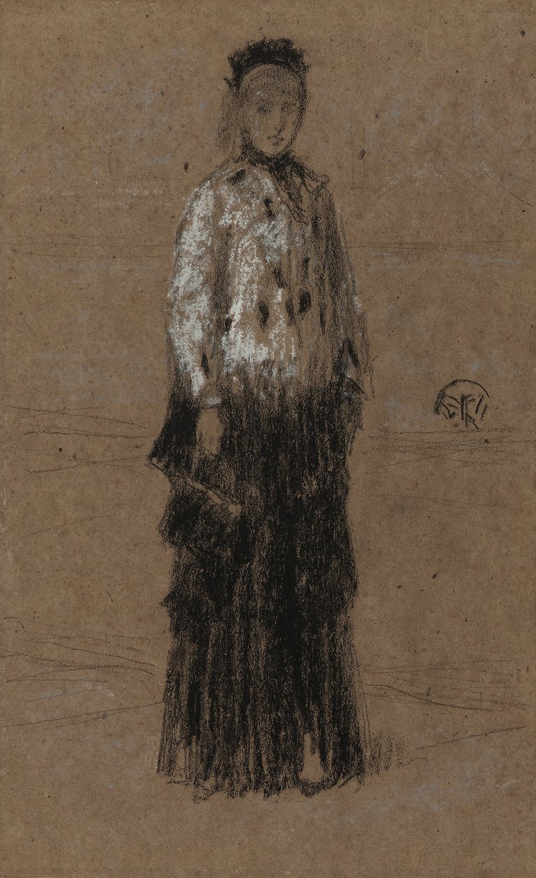 معطف إرمين ، 1870-1873 (طباشير و باستيل على ورق بني) بواسطة جيمس أبوت ماكنيل ويسلر