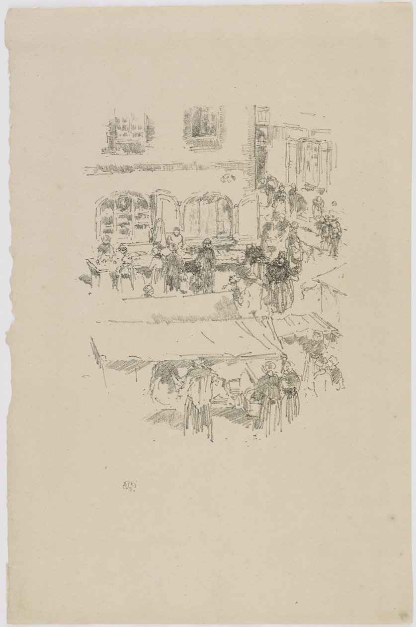 The Market-place ، Vitre ، 1893 (litho on paper) بواسطة جيمس أبوت ماكنيل ويسلر