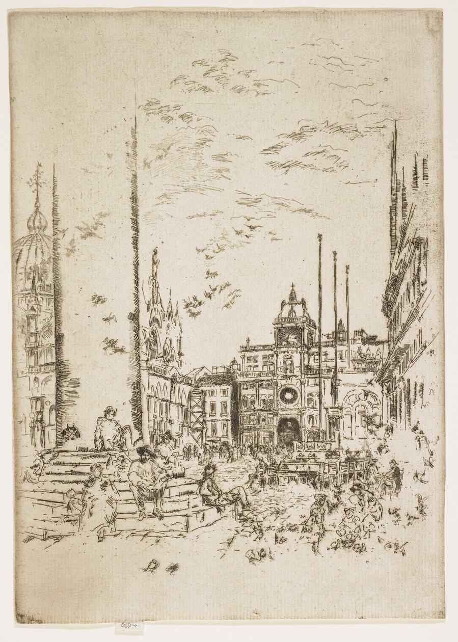 Piazetta ، لوحة من مجموعة البندقية الثانية أو ستة وعشرون من النقش ، 1879-1880 بواسطة جيمس أبوت ماكنيل ويسلر