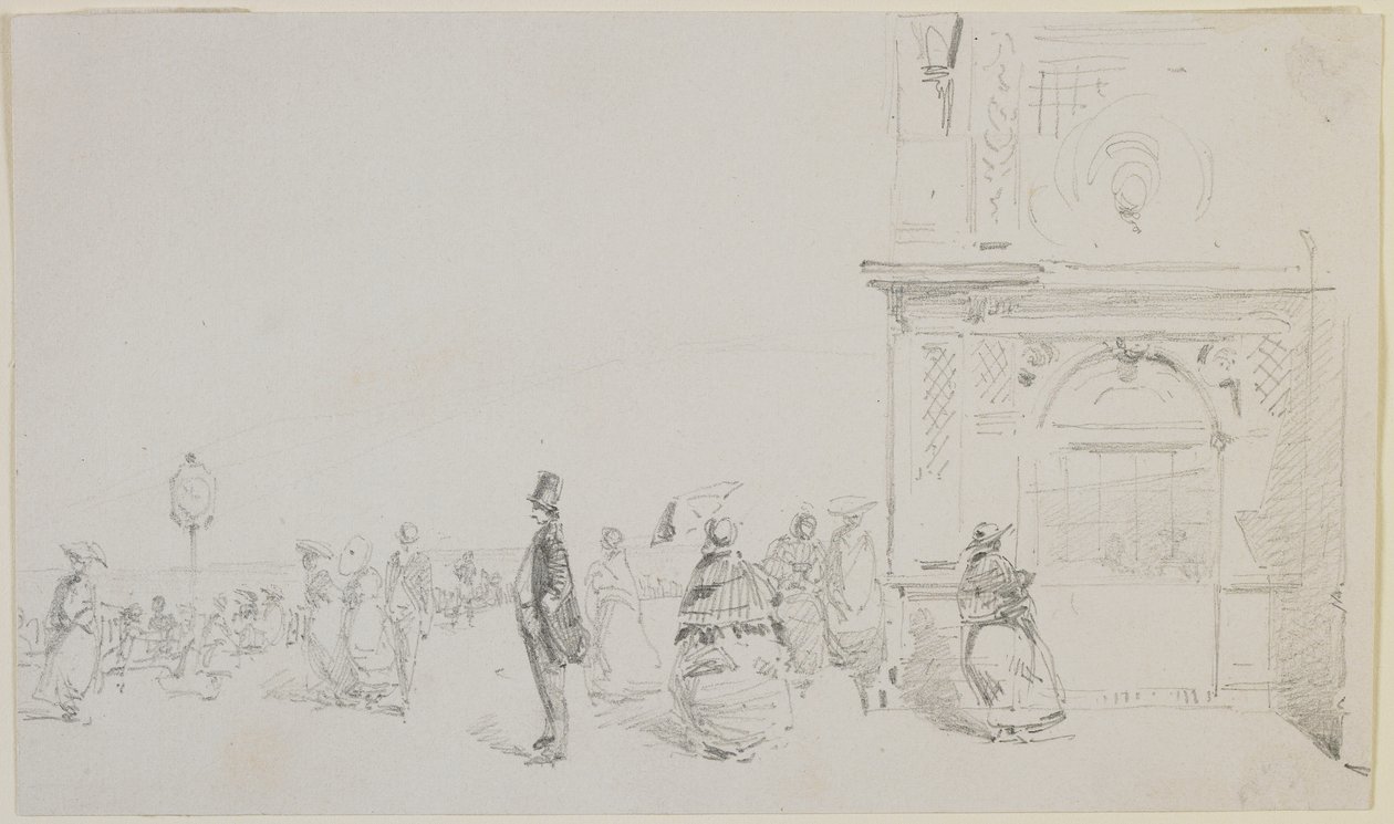 The Esplanade at Dieppe ، 1857 (قلم رصاص على ورق منسوج من البيض) بواسطة جيمس أبوت ماكنيل ويسلر