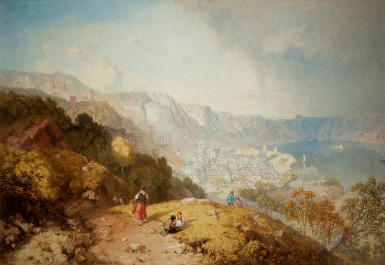 باشاراش على نهر الراين ، 1865 بواسطة جيمس بيكر باين