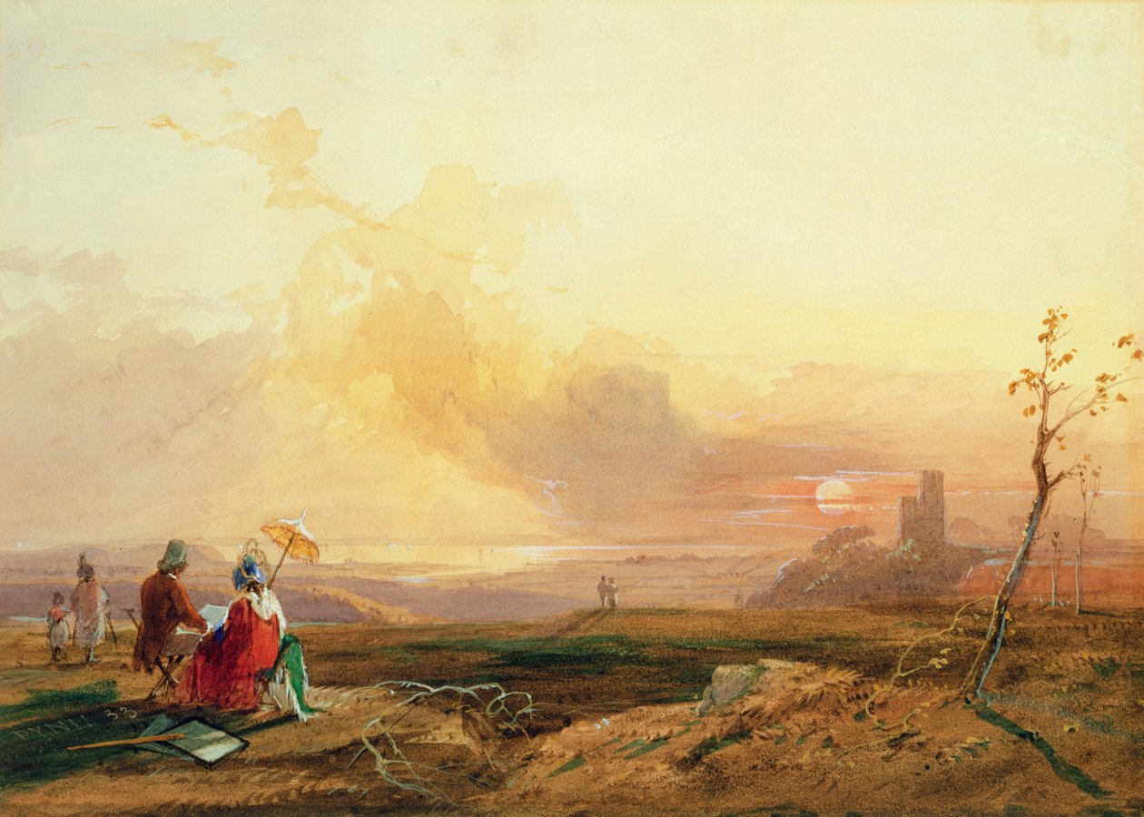 رسم الأشكال بالقرب من مضيق آفون (قلم رصاص مع مرحاض مرتفع باللون الأبيض على الورق) بواسطة جيمس بيكر باين