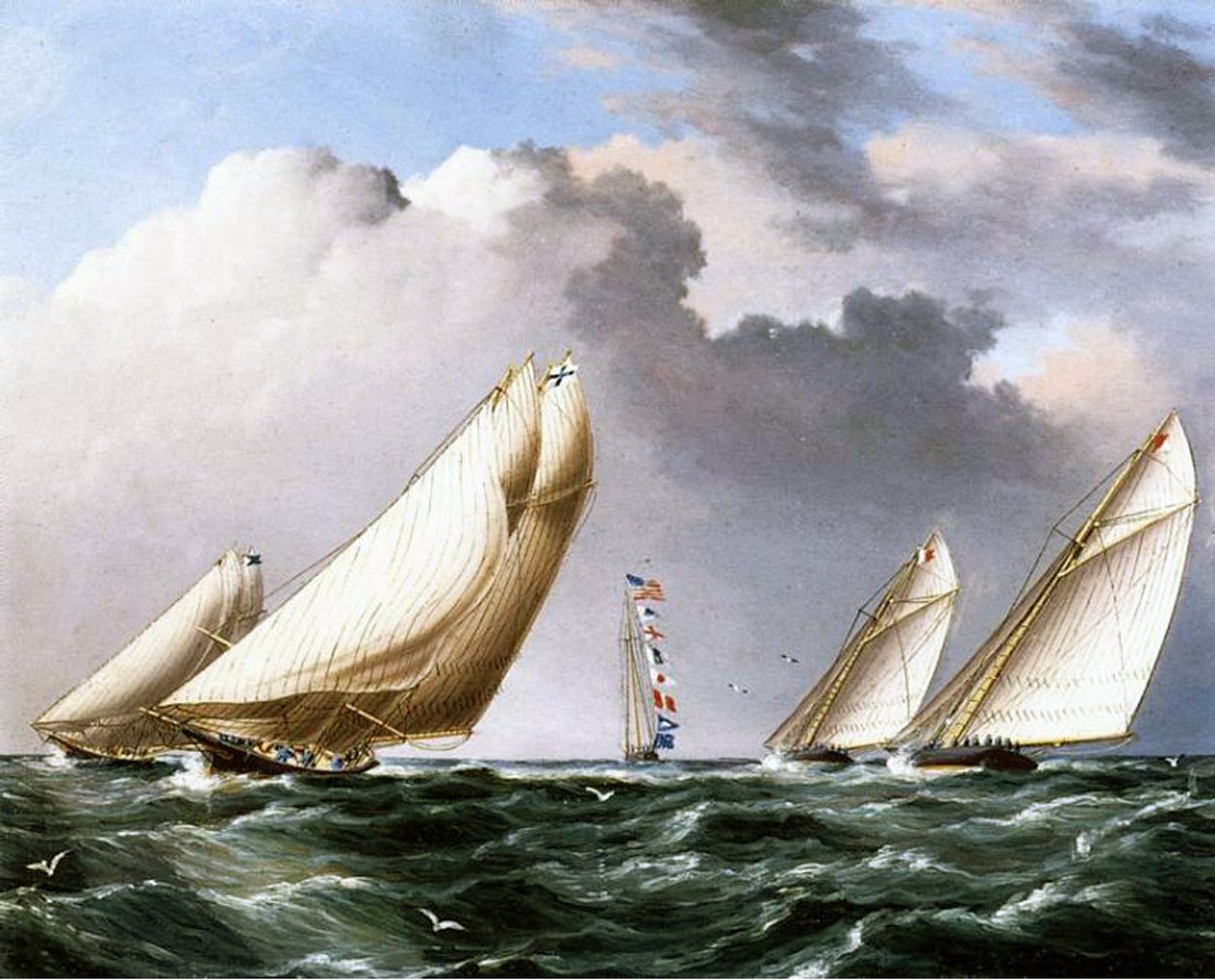 سباق اليخوت الأمريكية ، c.1875 بواسطة جيمس إي باترسوورث